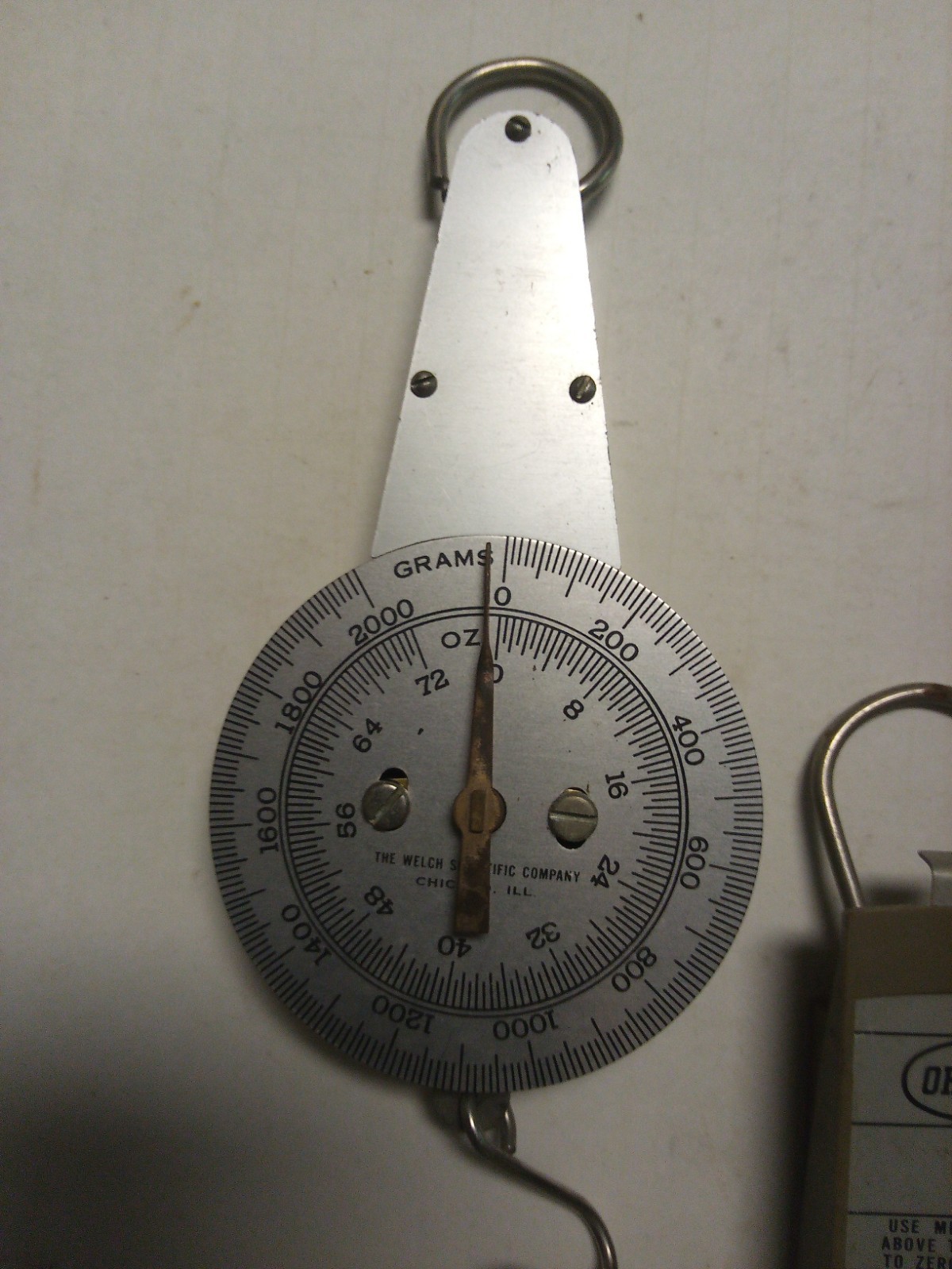 5 Different Hanging Spring Scales,Ohaus,Welch,Milvay,Grams/Ounces,School Surplus