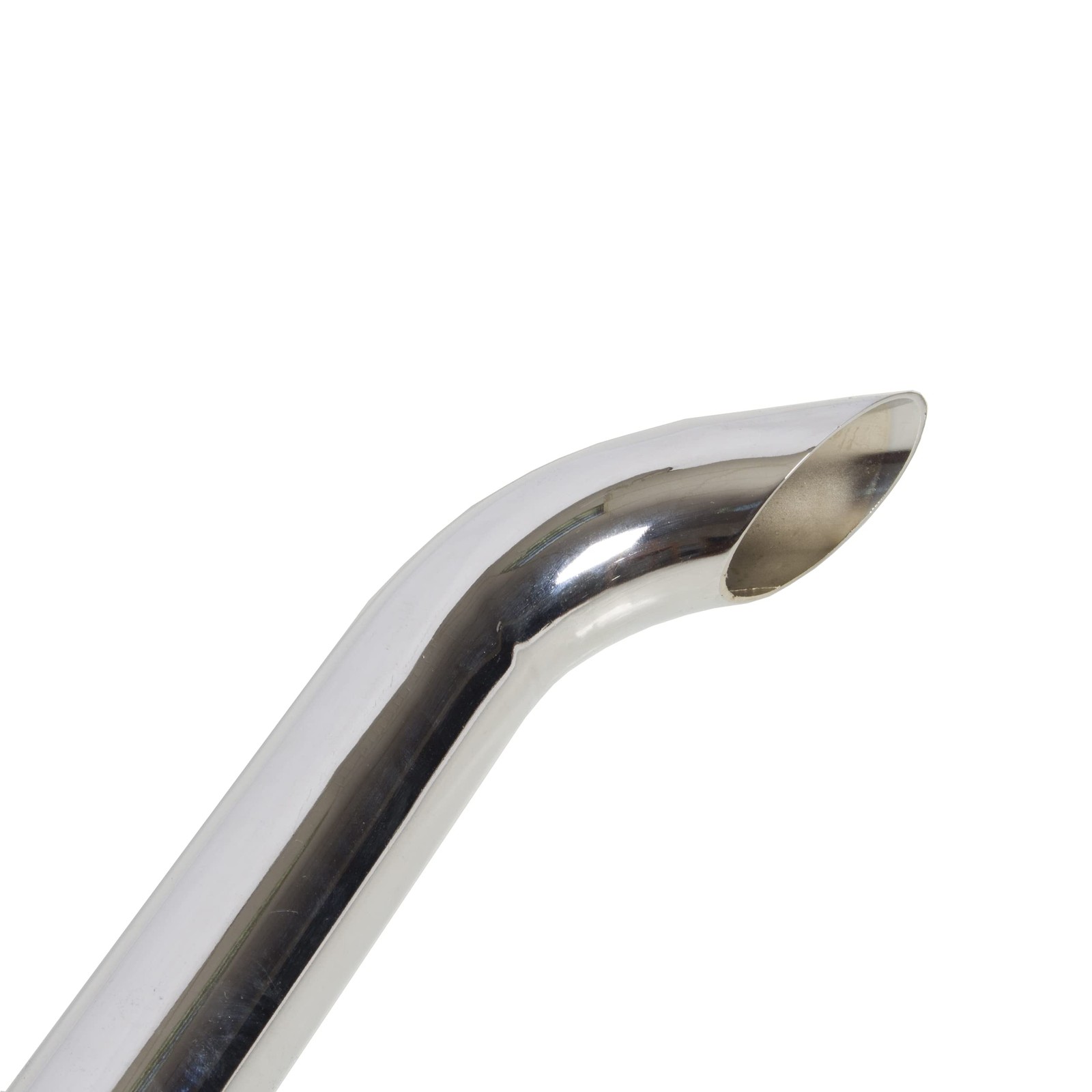 Exhaust Stack Pipe 2-1/2″ x 24″ Curved Chrome