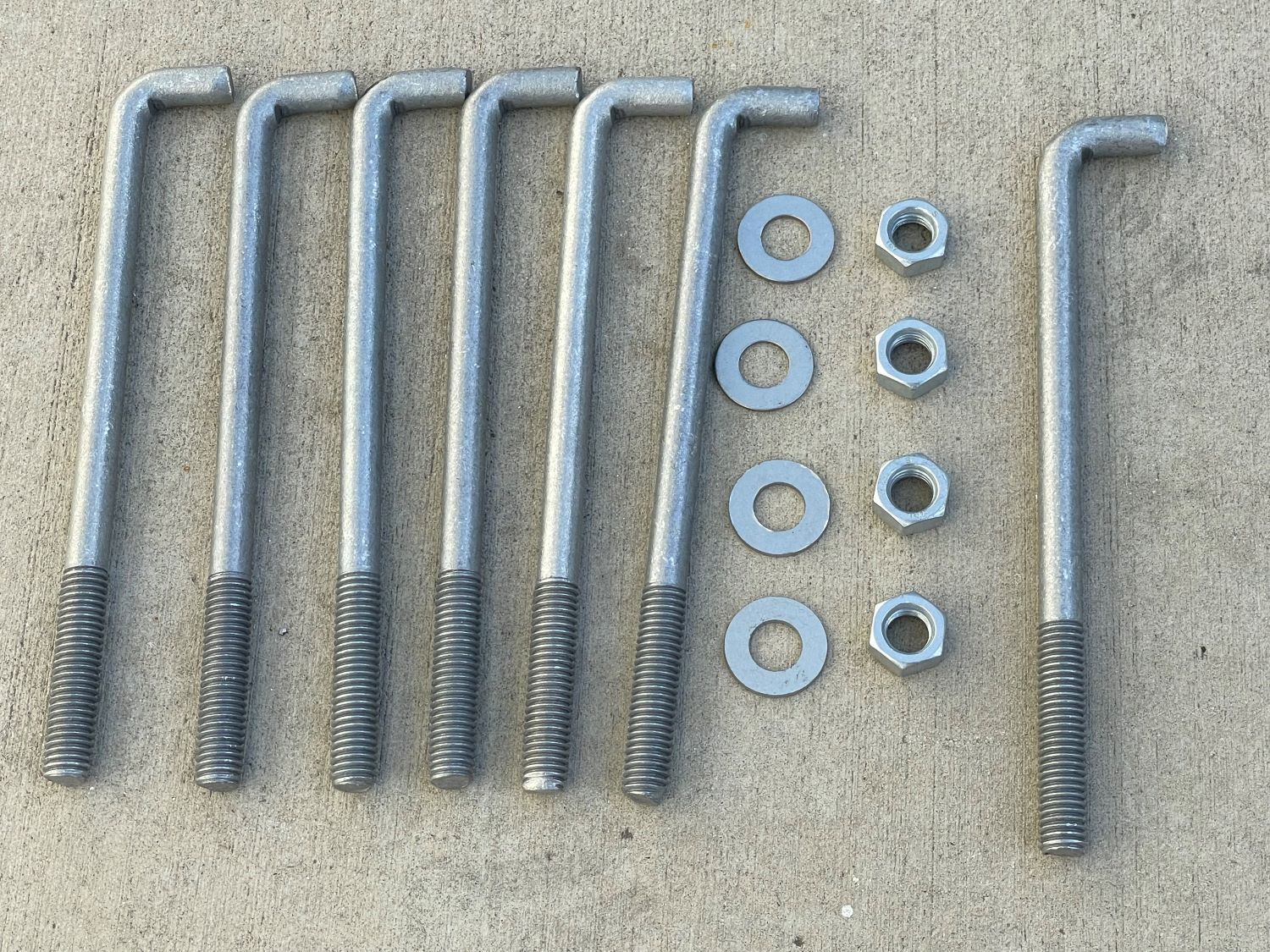 Sandbaggy 1/2″ x 8″ Threaded Concrete Anchor L-Bolts – Hot Dipped Galvanized