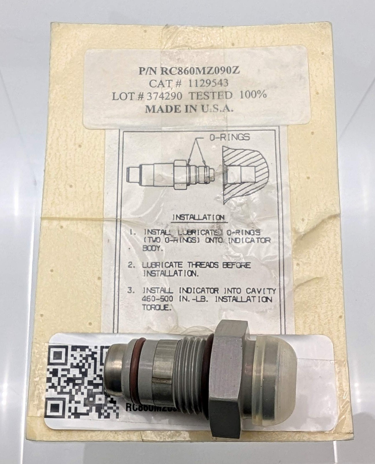 Pall Deltadyne RC860MZ090Z Differential Visual Indicator Type D