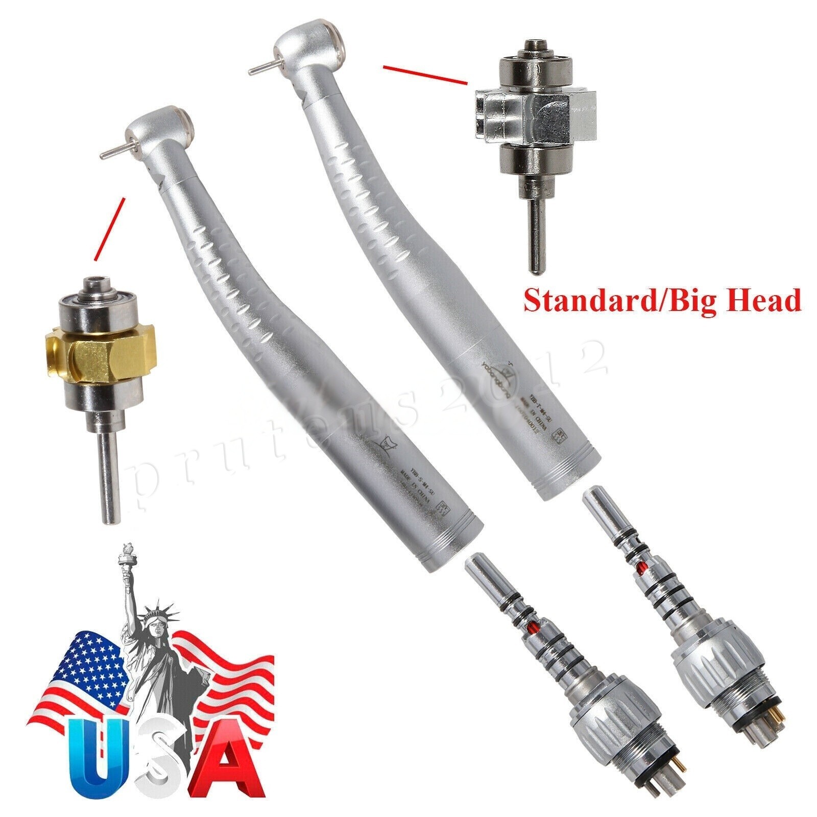 YABANGBANG Dental Fiber Optic LED High Speed Handpiece / LED Quick Coupler 4H/6H