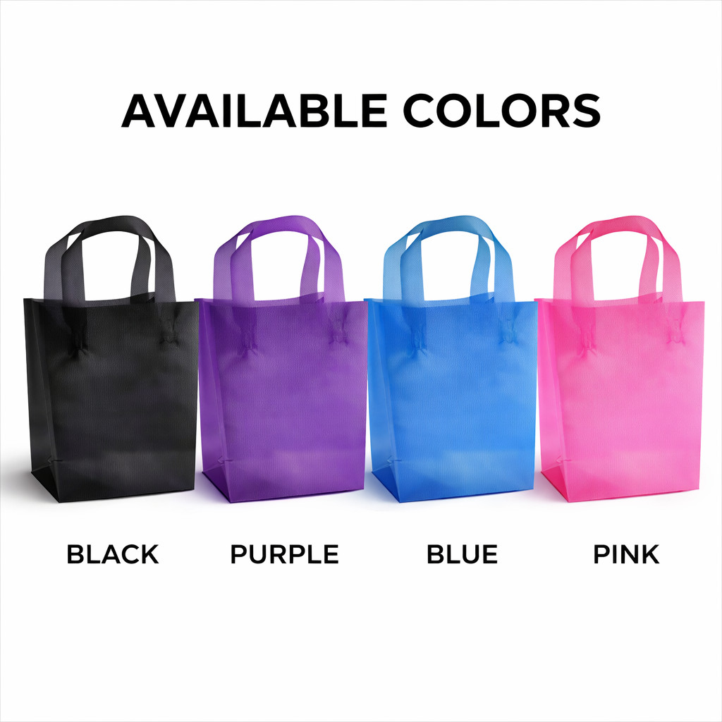 3.0 Mil Frosted Plastic Shopping Bags 8x5x10 Boutique Retail Gift Bags Colors