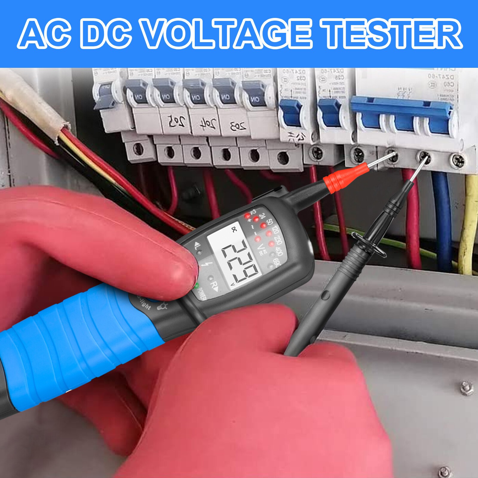3 Phase Rotation Tester Sequence Meter with LEDs Buzzer Indicator Electrical Che
