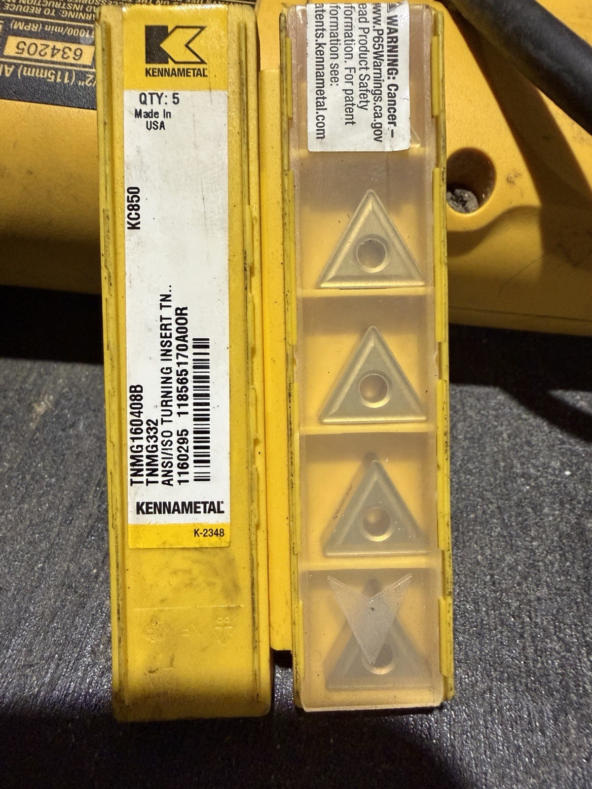 2pack Kennametal KC850 Carbide Turning Insert TNMG160408B NNMG332 Qty 5