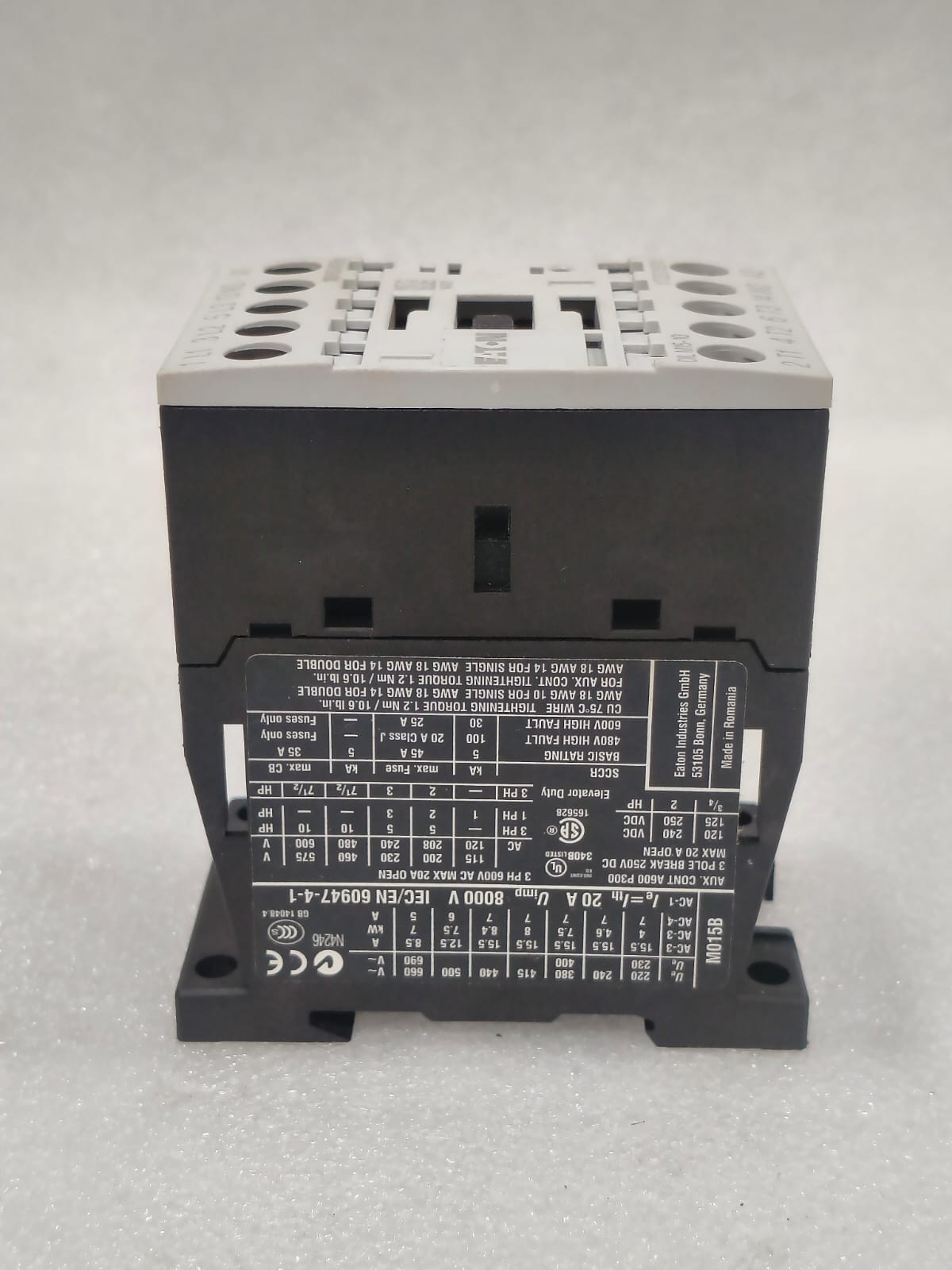EATON DILM15-10 XTCE015B10E2 POWER CONTACTOR 20AMP VOLTAGE 110VAC FAST SHIPPING