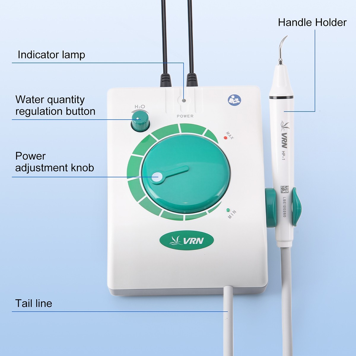 UPS VRN Dental Portable Ultrasonic Piezo Scaler A8 LED Detachable Handpiece