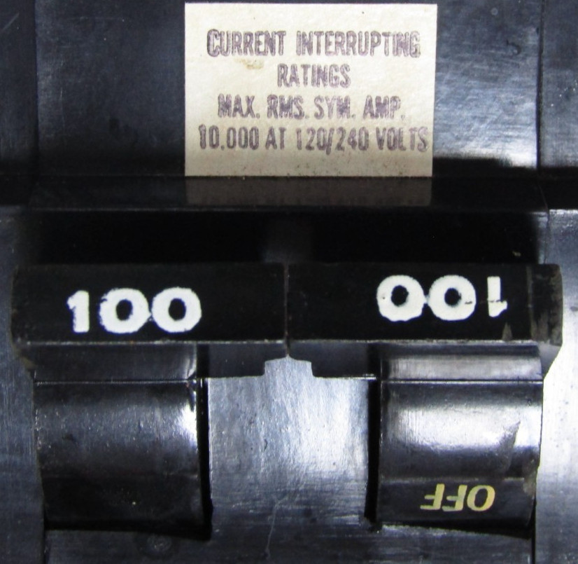 🙌 FPE FEDERAL PACIFIC 100 AMP CIRCUIT BREAKER 120/240 VAC 2 POLE NB2100