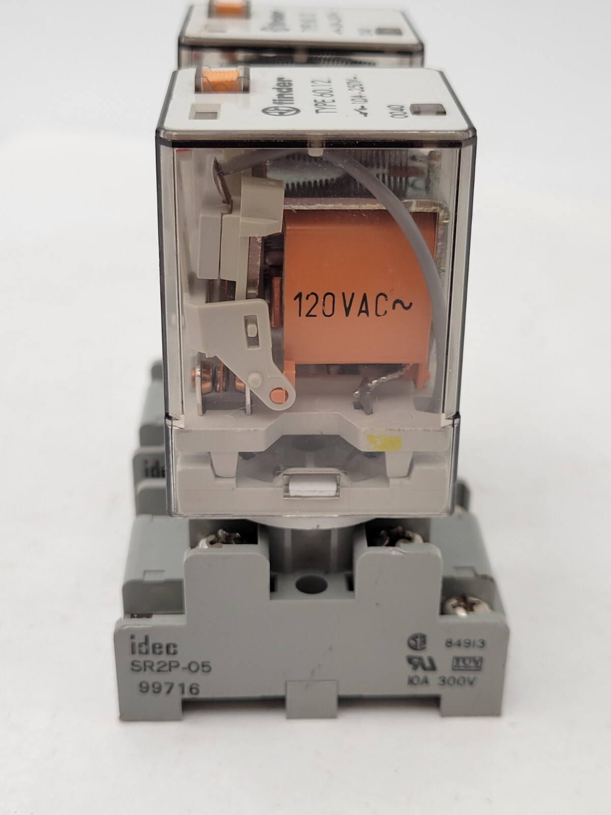 2PC Finder 60.12 General Purpose Relay 10A 250VAC Coil 120V with SR2P-05 Socket