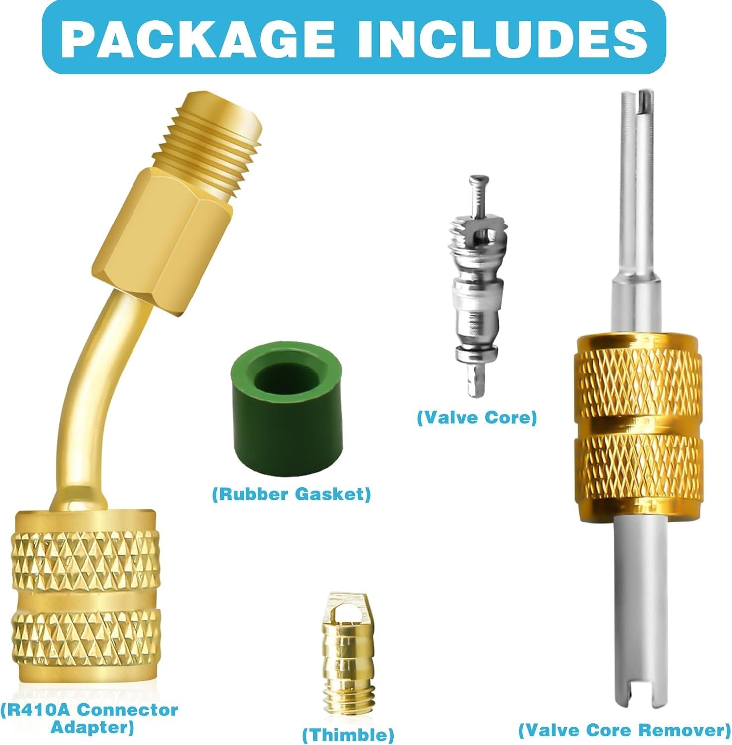 R410A Adapter Kit Mini Split Adapter 5/16 To 1/4 Coupler R410A Refrigerant Hose