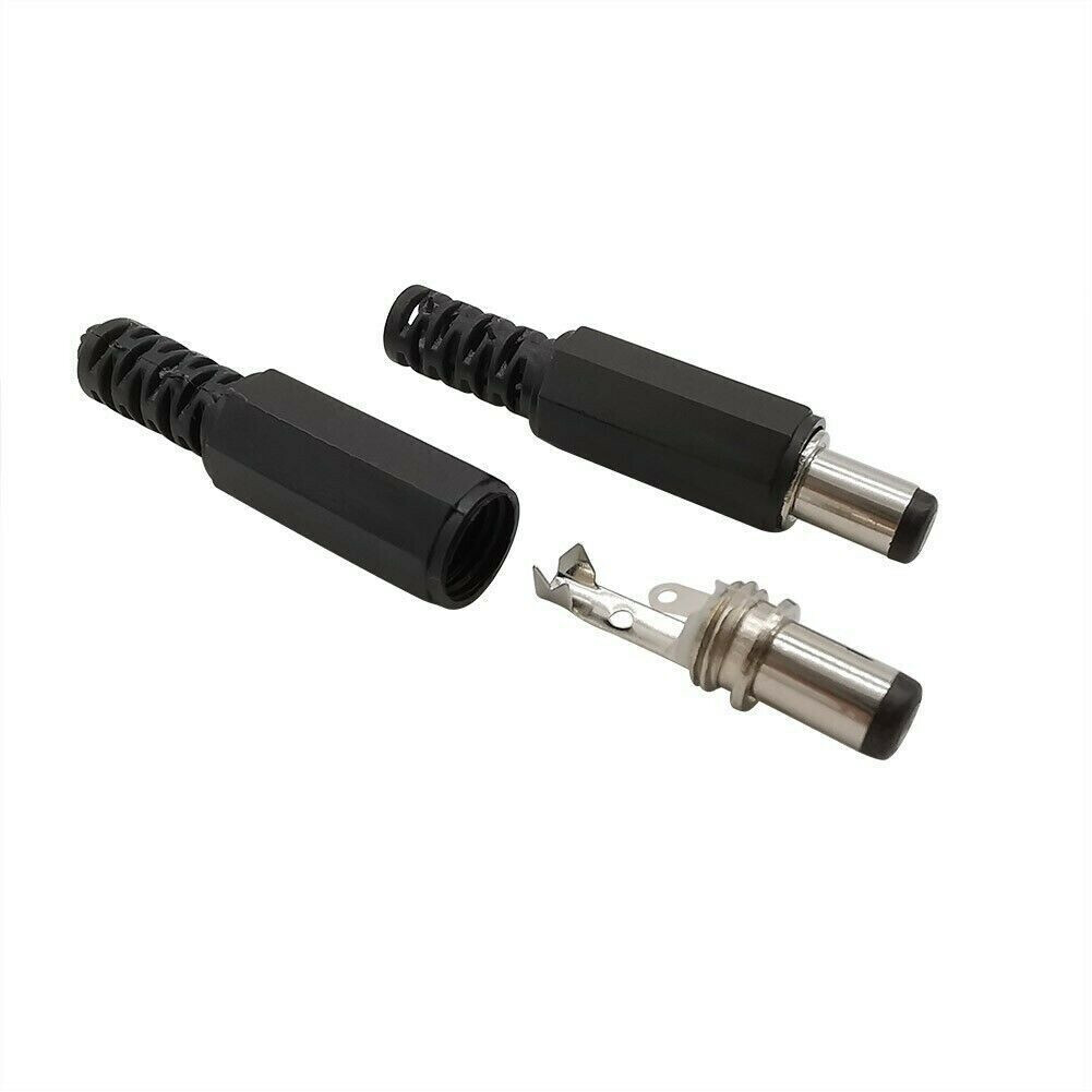 20 PC MALE BARREL JACK PLUG FEMALE SOCKET PANEL MOUNT DC 12V POWER CONNECTORS