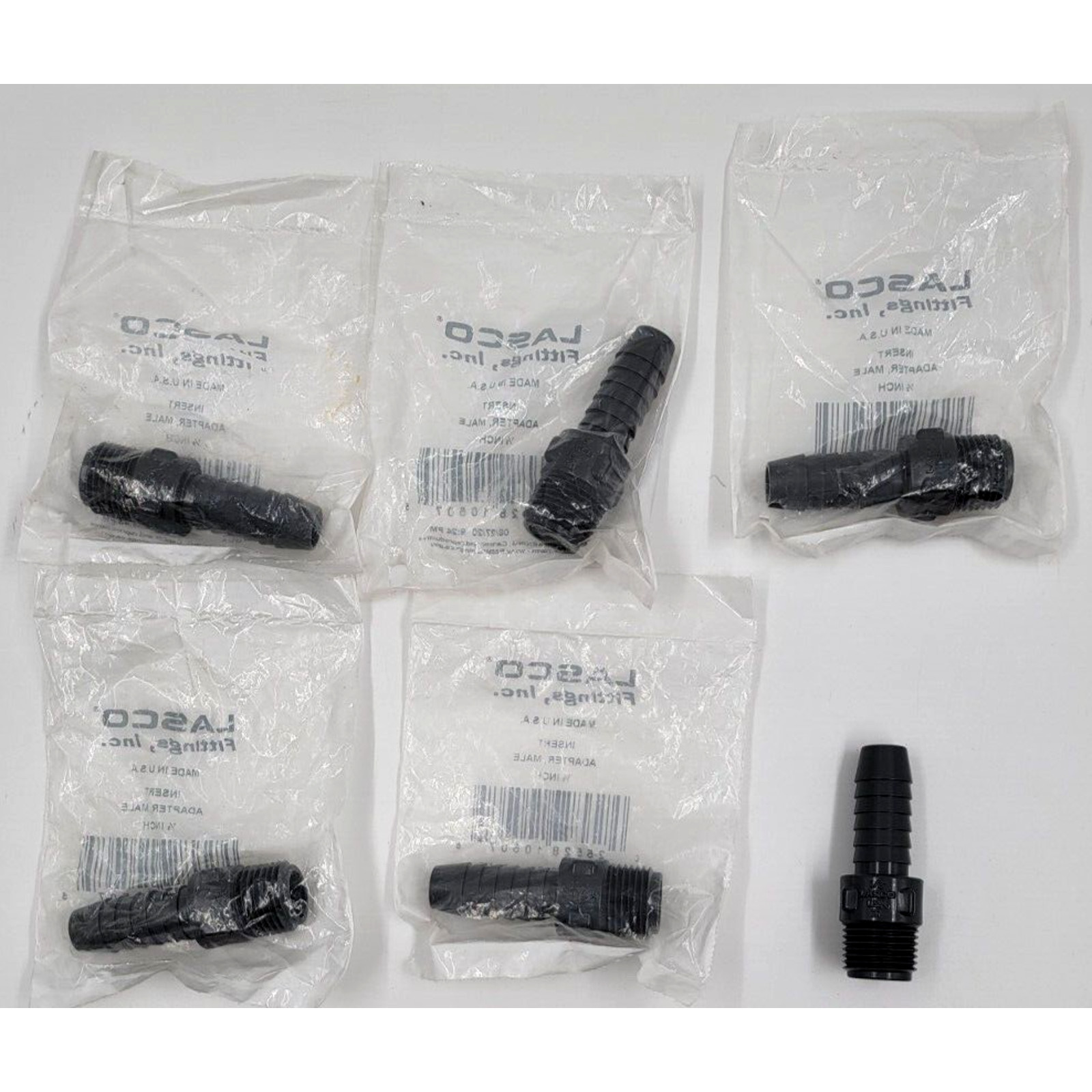 Lasco 1/2 in. Insert x 1/2 in. Dia. MPT Insert Adapter Water Pipe Lot of 5
