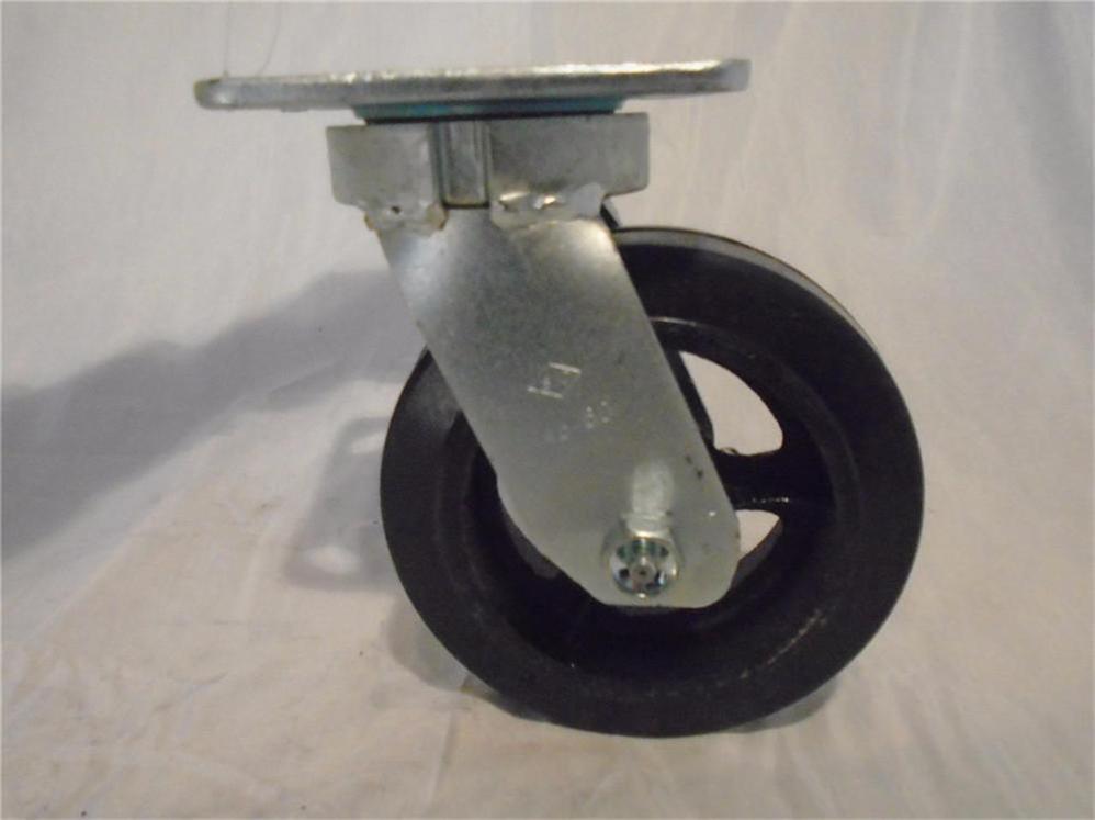 6″ x 2″ Swivel Caster Kingpinless Rubber Wheel on Steel Hub(2) Rigid (2)Tool Box