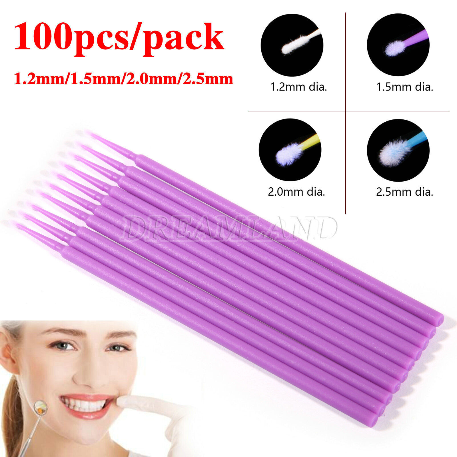 USA Micro Brushes Applicators Microbrush Dental (Regular, Fine, Super Fine) Eye