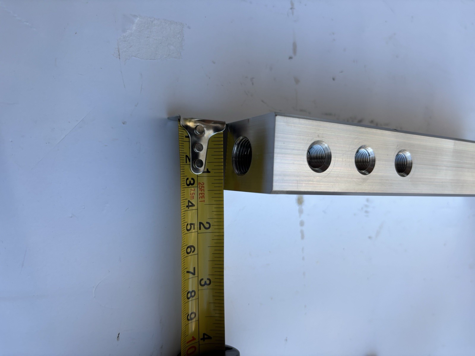 Stainless Steel Manifold 8.5”x 2”x 1.125” Eight Output Ports See Details..