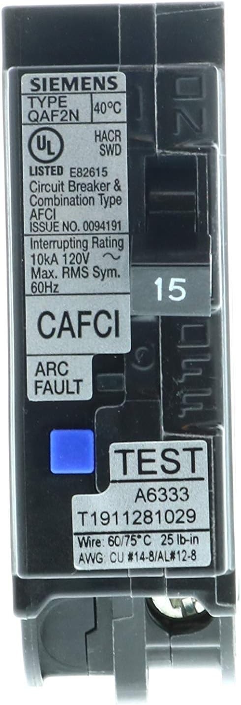 Siemens QA115AFCN 15A 1-Pole Plug-On Neutral Circuit Breaker