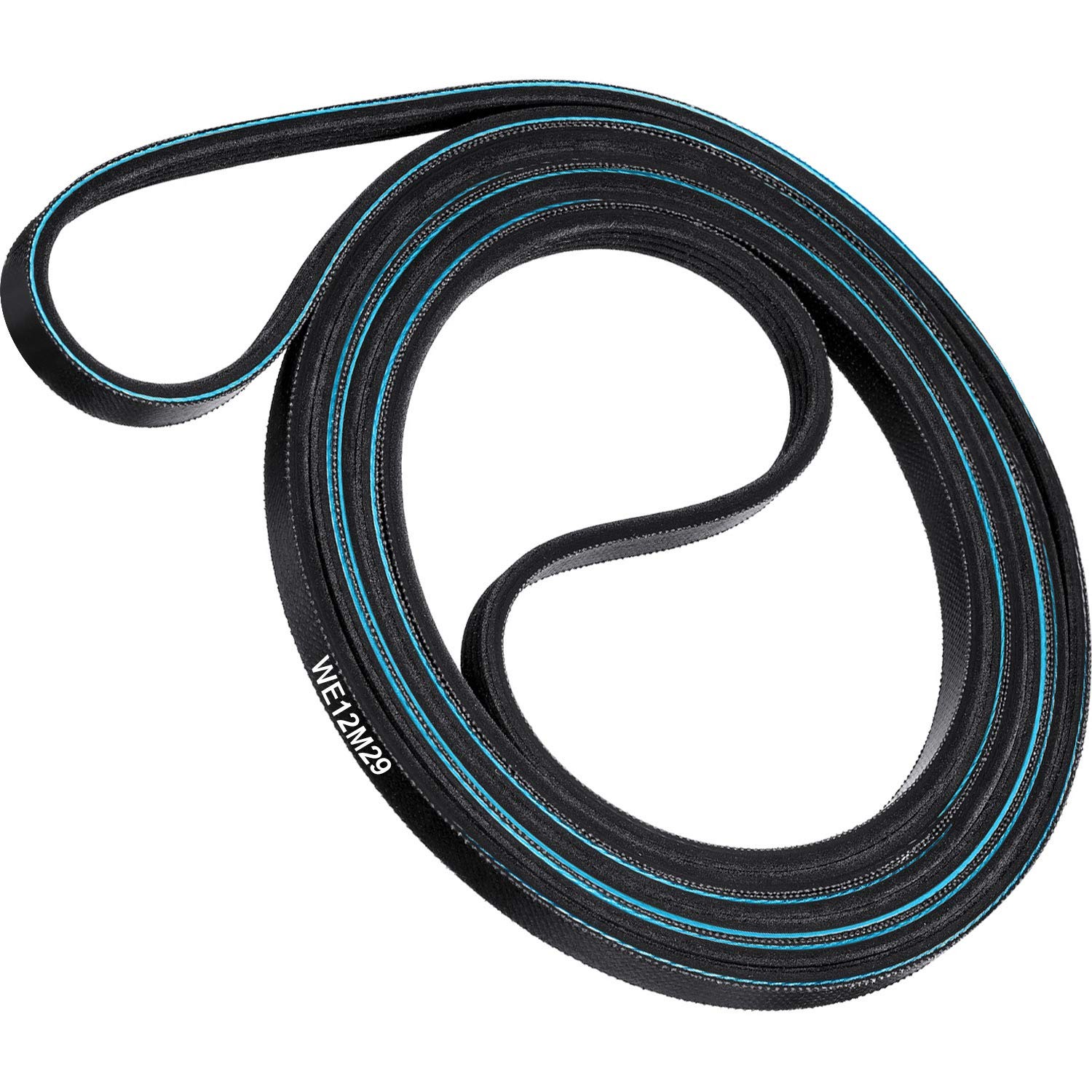 WE12M29 Dryer Drum Belt Compatible with 89.5 inches x 0.58 cm, Black