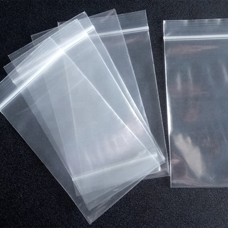 1000pcs 2-MIL Clear Reclosable ZipLock Poly Bags with Resealable Lock Seal