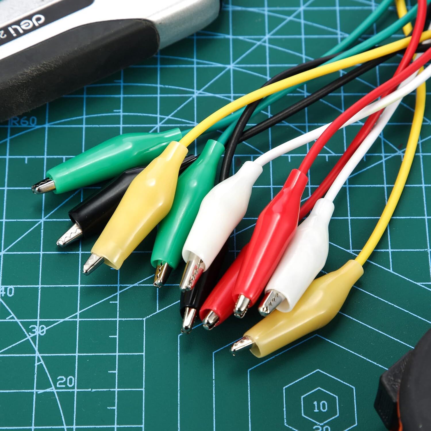 10PCS Double-ended Wire Crocodile Alligator Clips Test Leads Jumper Cable