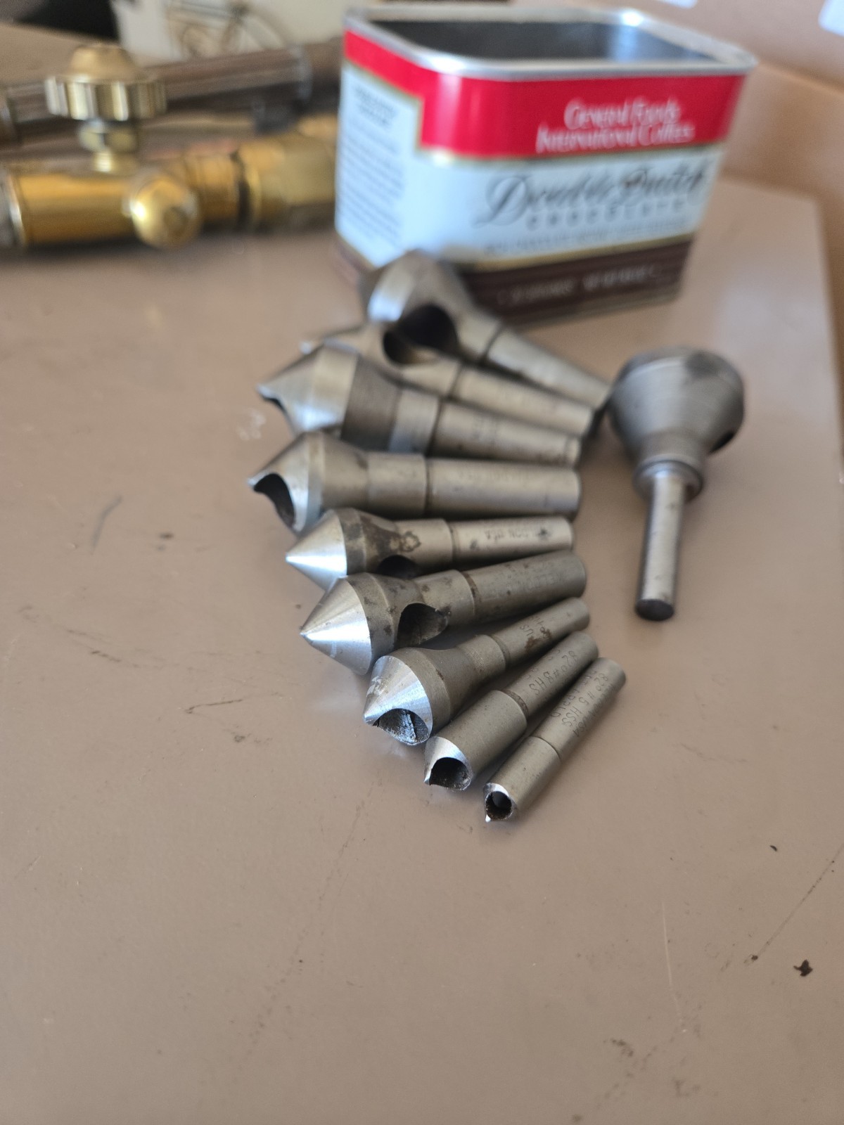 10PC LOT WELDON 60 82 90 DEGREE HSS COUNTERSINK DEBURRING TOOLS