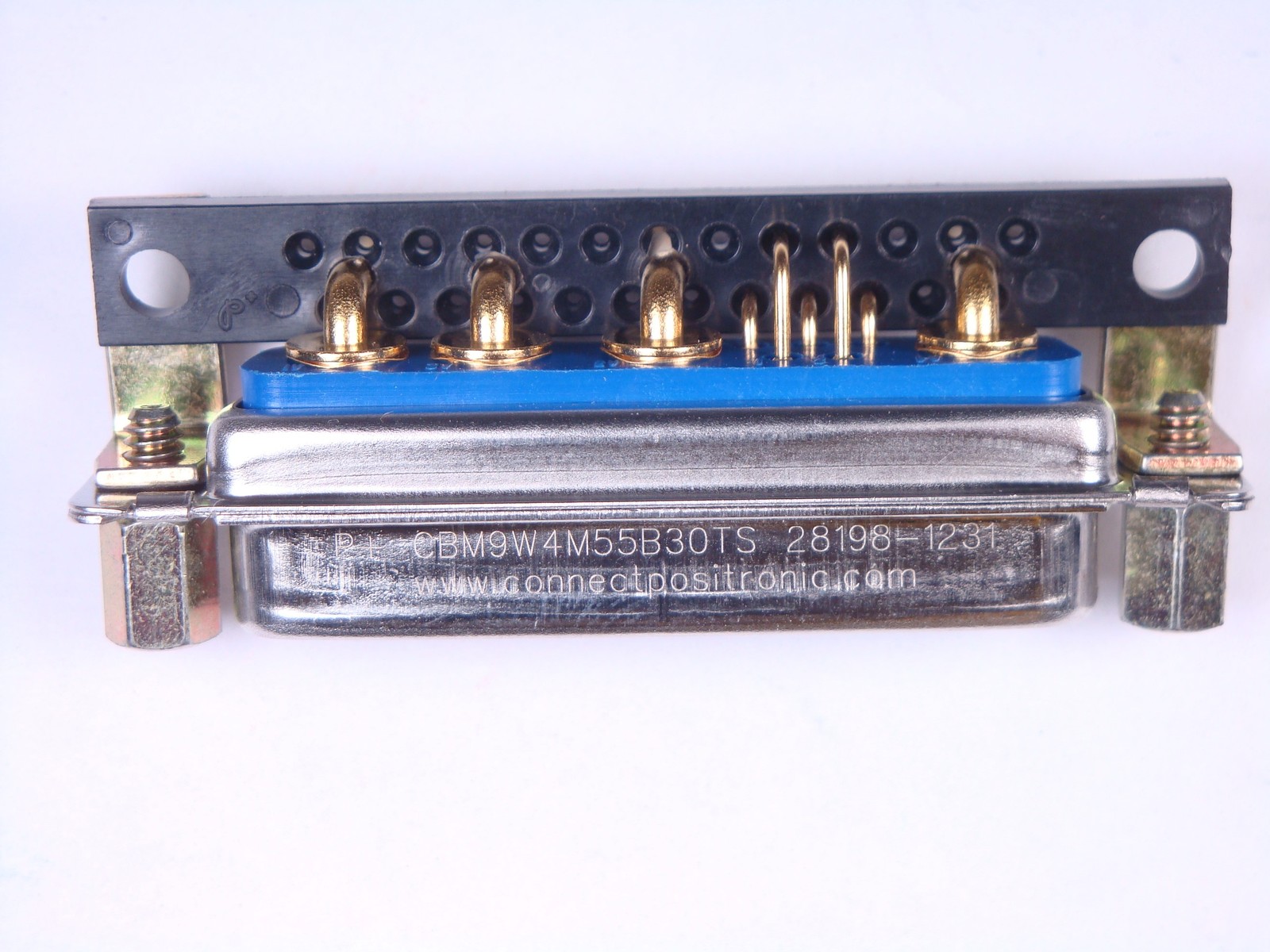 CBM9W4M55B30TS Positronic Male 9 Pos Combo D Sub Connector Right Angle Size 3