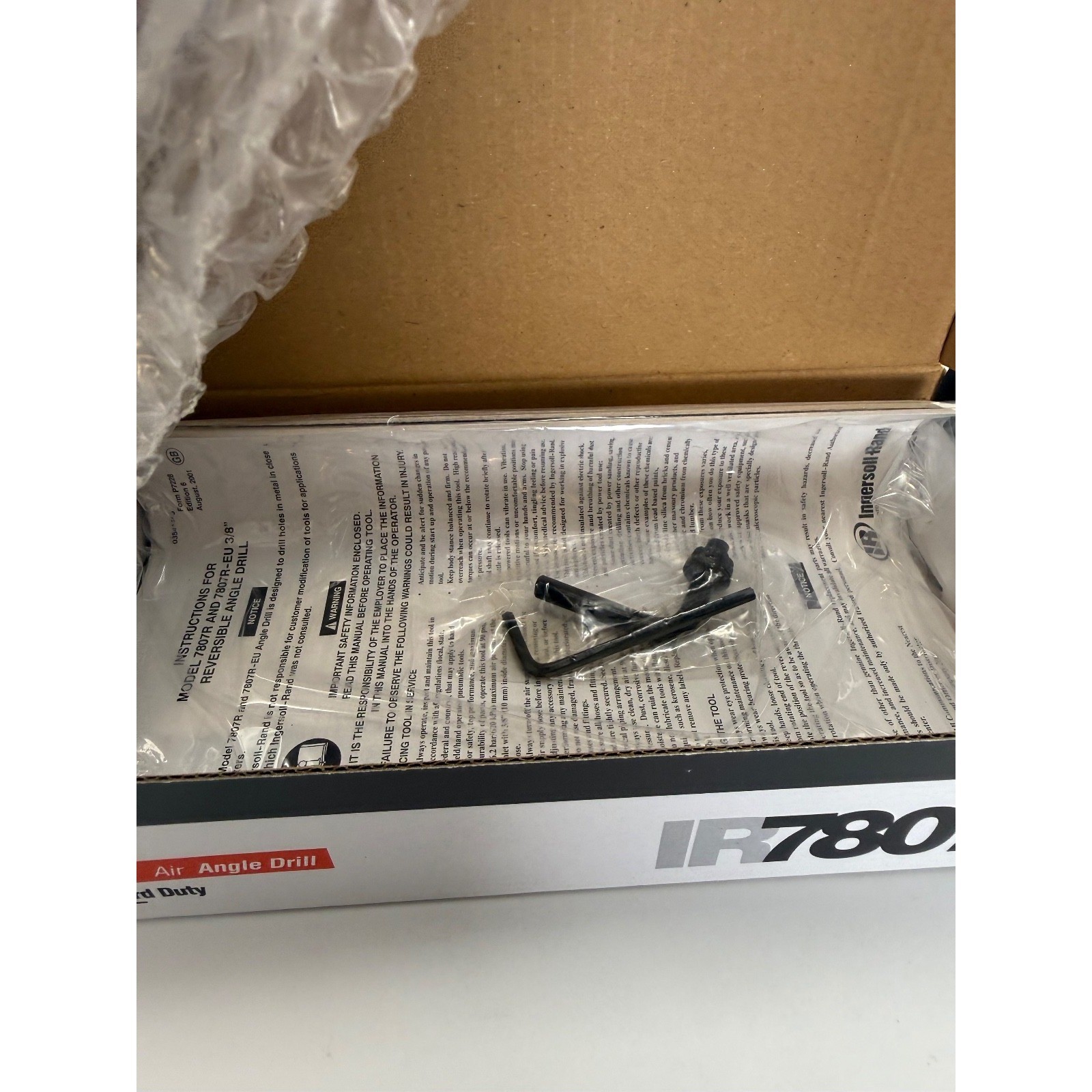 Ingersoll Rand NEW IR7807R 3/8″ Right Angle Reversible Air Drill 1800 RPM NIB