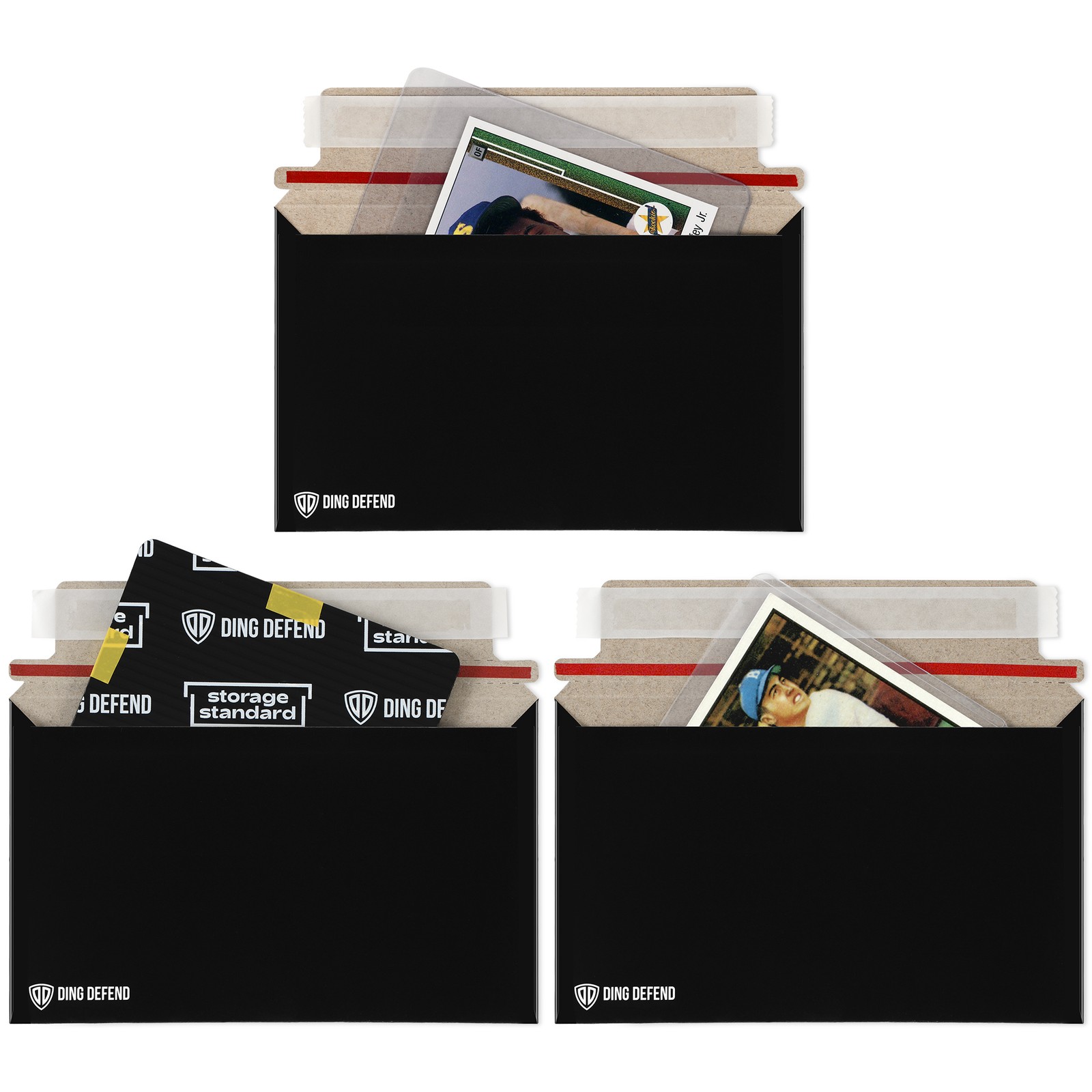 Card Shipping Envelopes 110 Pack – 7 x 4.35 In Trading Cards Self-Adhesive Black
