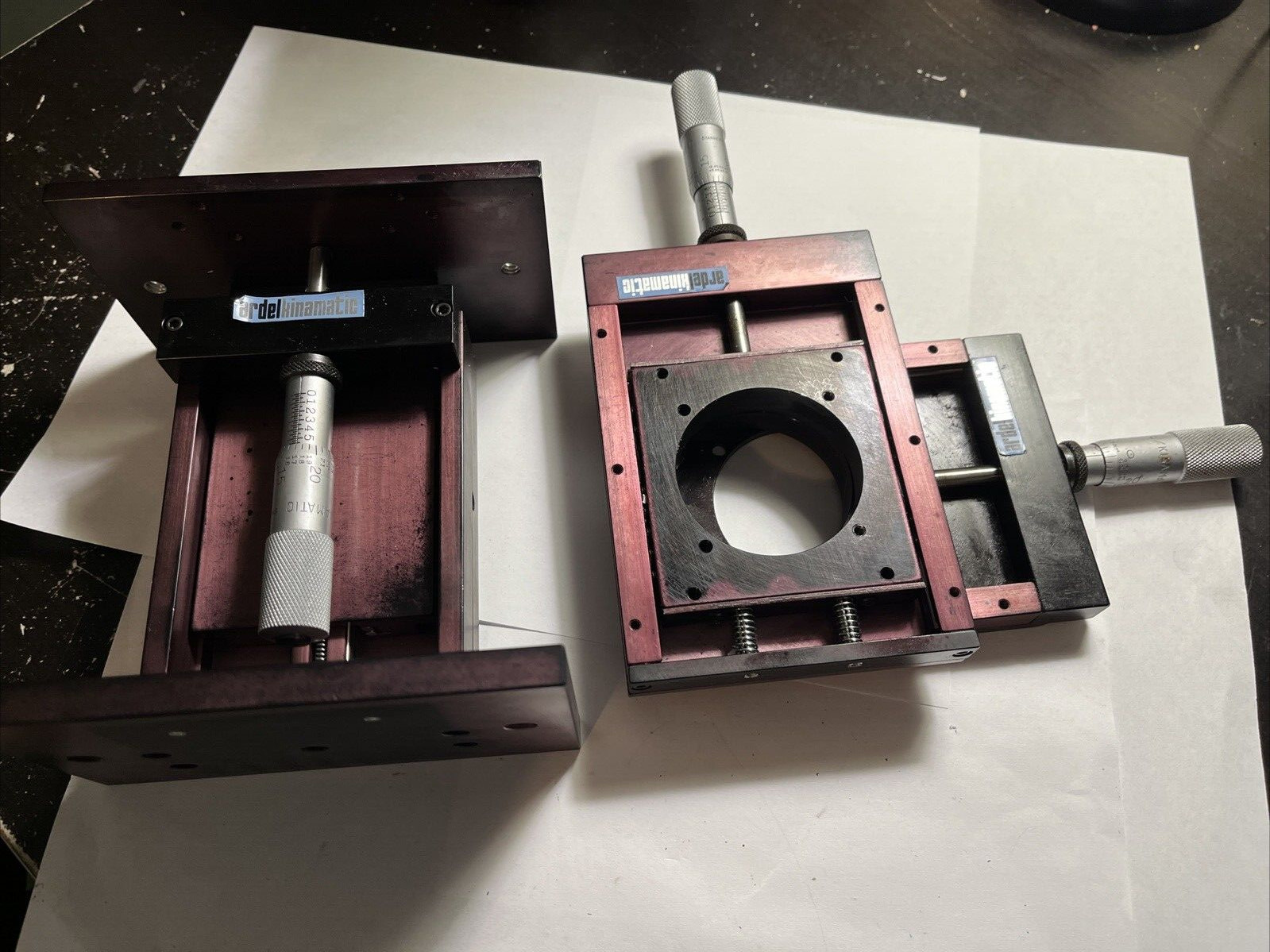 LOT (3) ARDEL KINAMATIC PRECISION LINEAR STAGE STARRETT MICROMETERS