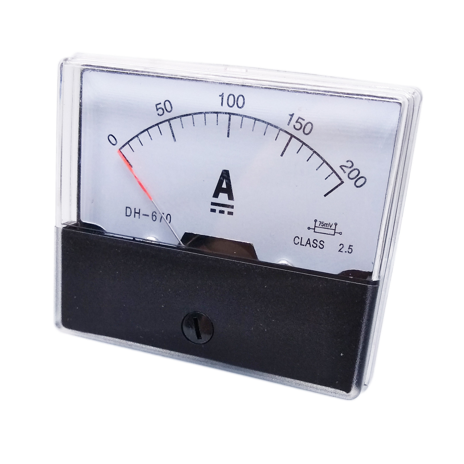 US Stock Analog Panel AMP Current Ammeter Meter Gauge DH-670 0-200A DC & Shunt