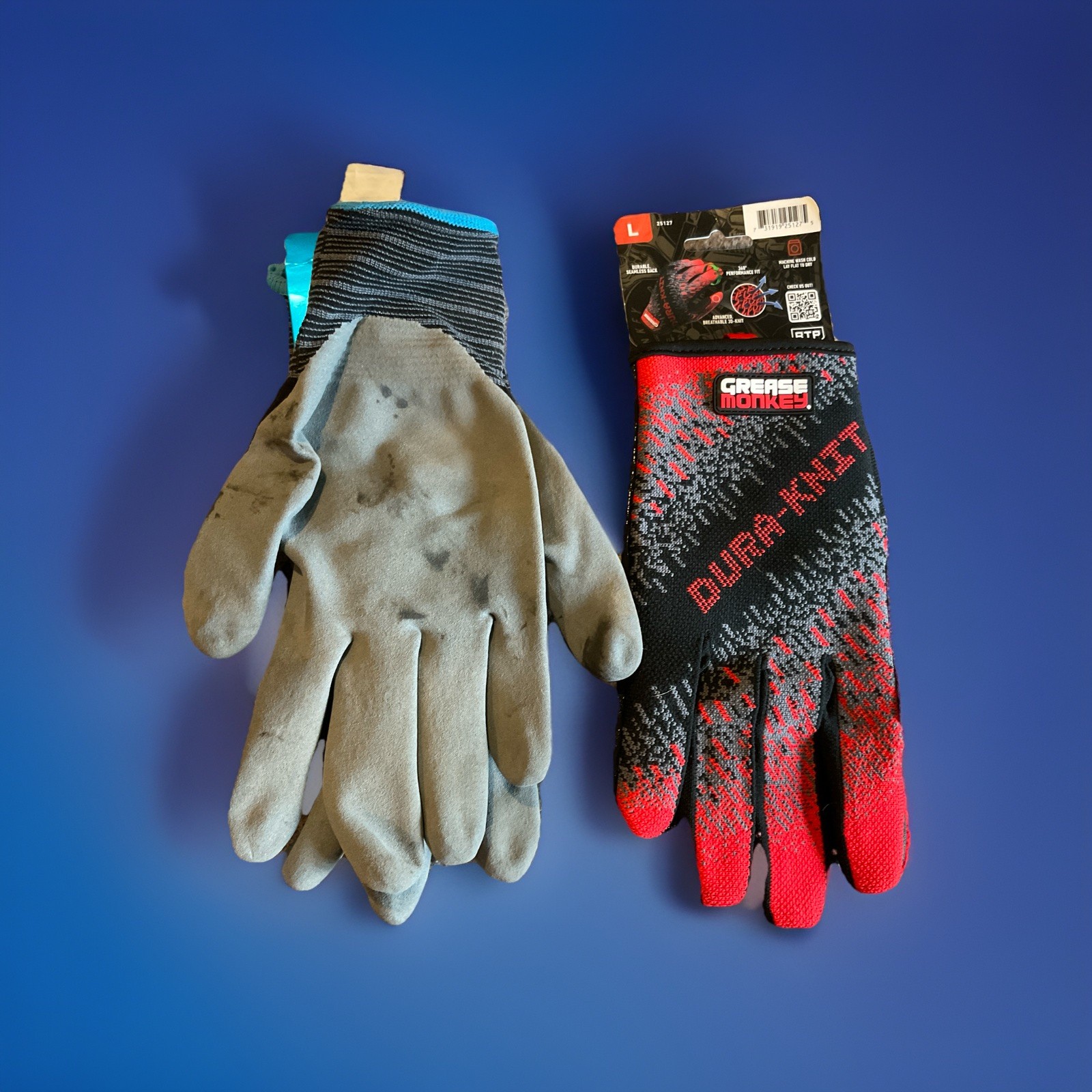 Grease Monkey Dura-knit & Gorilla Grip Ultra Comfort – 2 Pair – Large – Blemish