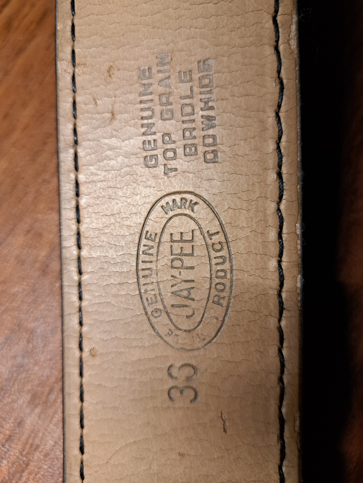 Sam Brown duty belt, braided design, sz 33, used, excellent cond. JayPee Corp