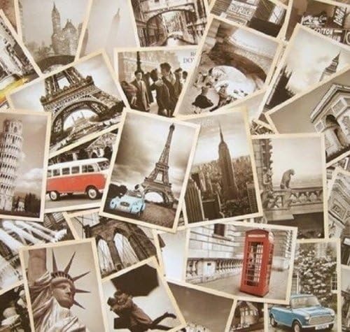 Dxhycc 32 PCS 1 Set Vintage Retro Old 14.3 x 9.3 cm, as the pictures show