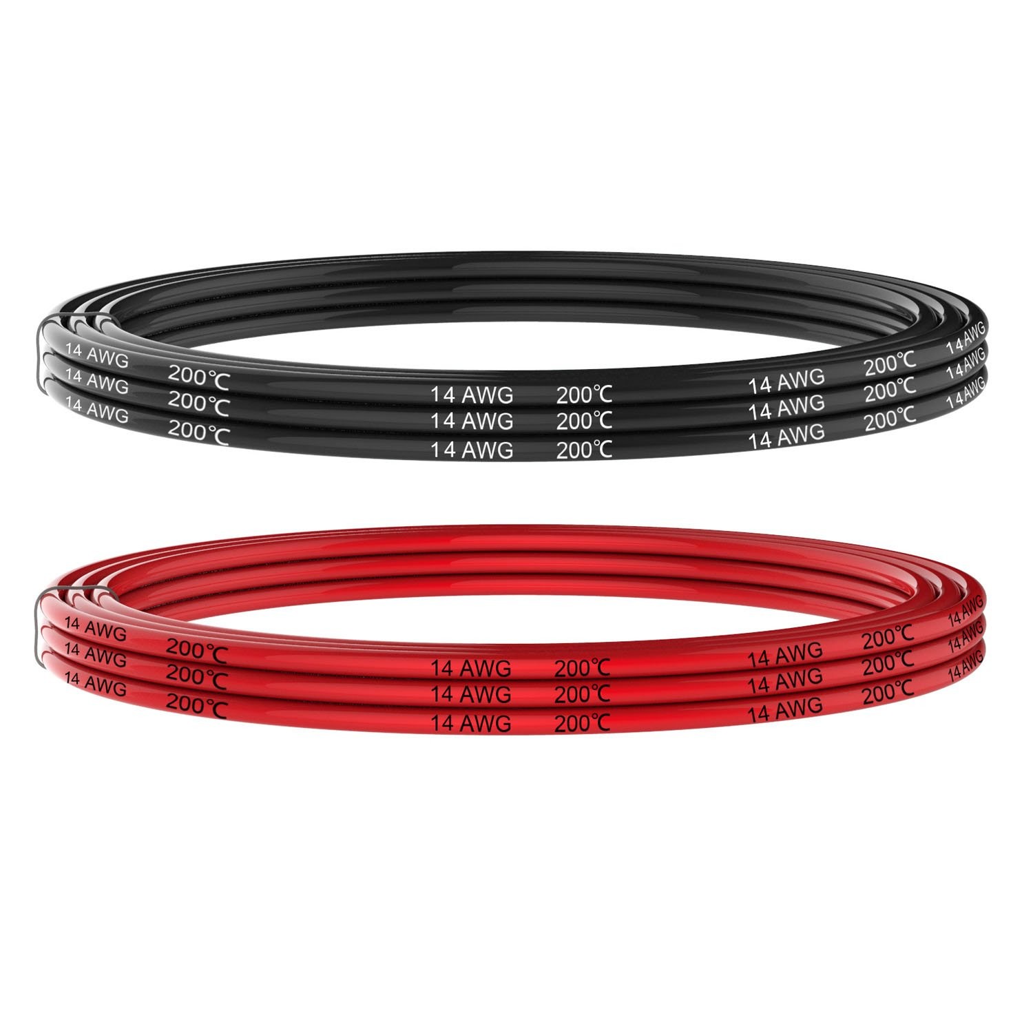 Electrical Wire 14 AWG 14 Gauge Silicone Wire Hook Up Wire Cable 20 Feet [10 ft