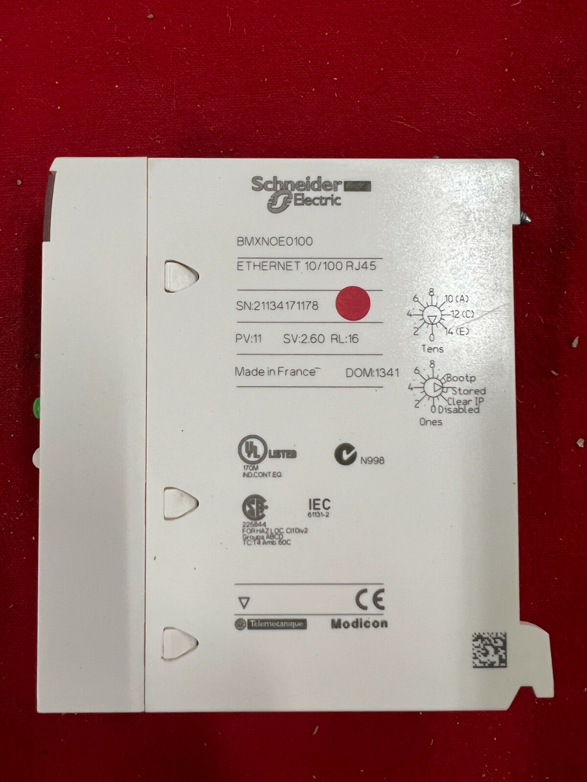 BMXNOE0100 Used Excellent Schneider Electric Modicon BMX-NOE-0100 M340