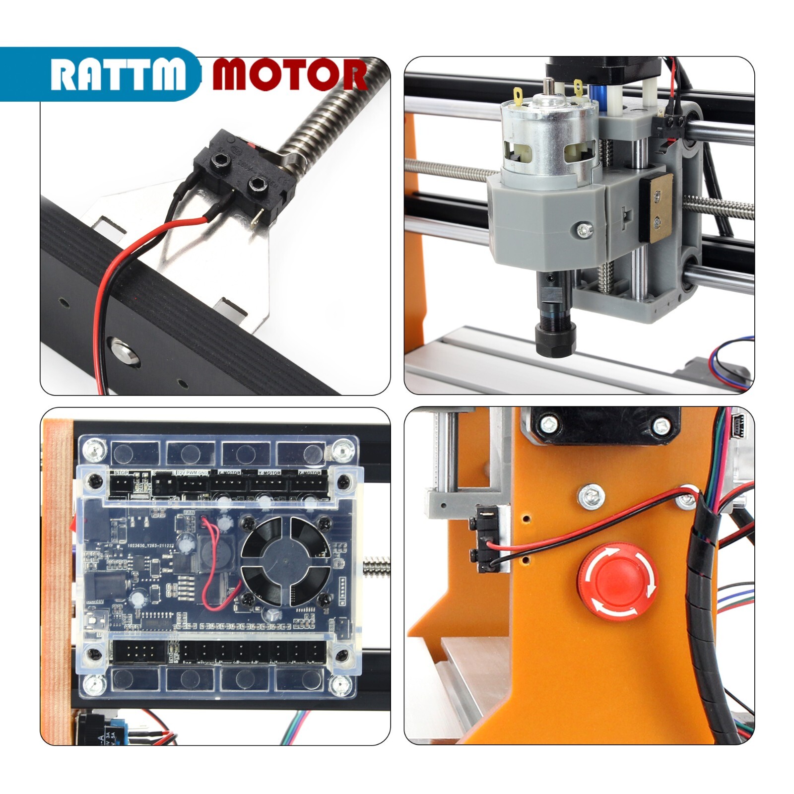【US】Upgraded 3018-PRO CNC Router Milling Engraving Laser Machine+ Limit Switches