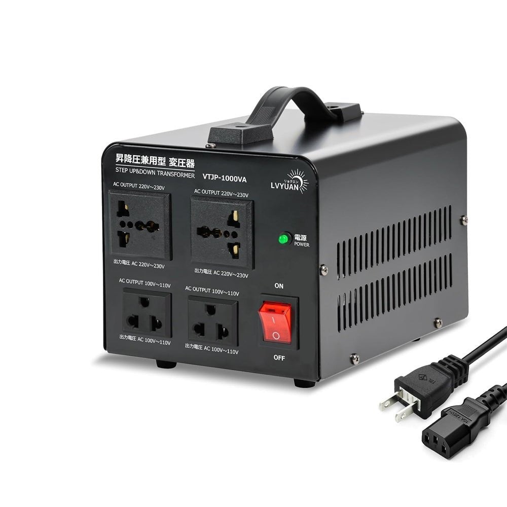 Voltage Converter Transformer 1000W Step Up Step Down Portable 100V 220V 240V