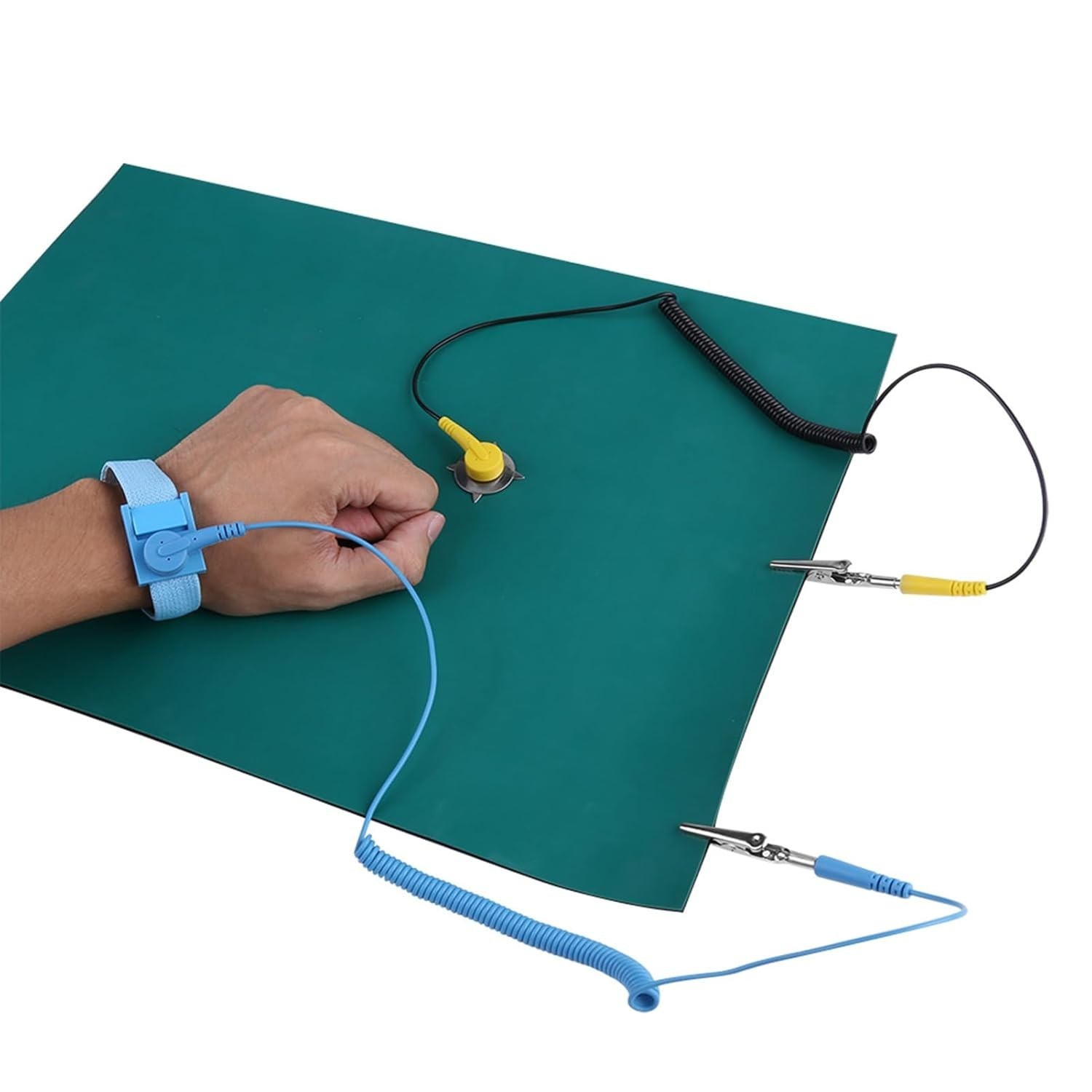 ESD Anti-Static Mat 11.8″x15.7″ with Wrist Strap for Safe Electronics Repair