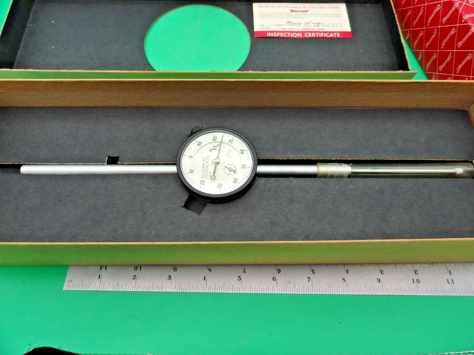 Starrett 25-3041J Dial Indicator 0-3.000″ Range, 0-100 Continuous Dial
