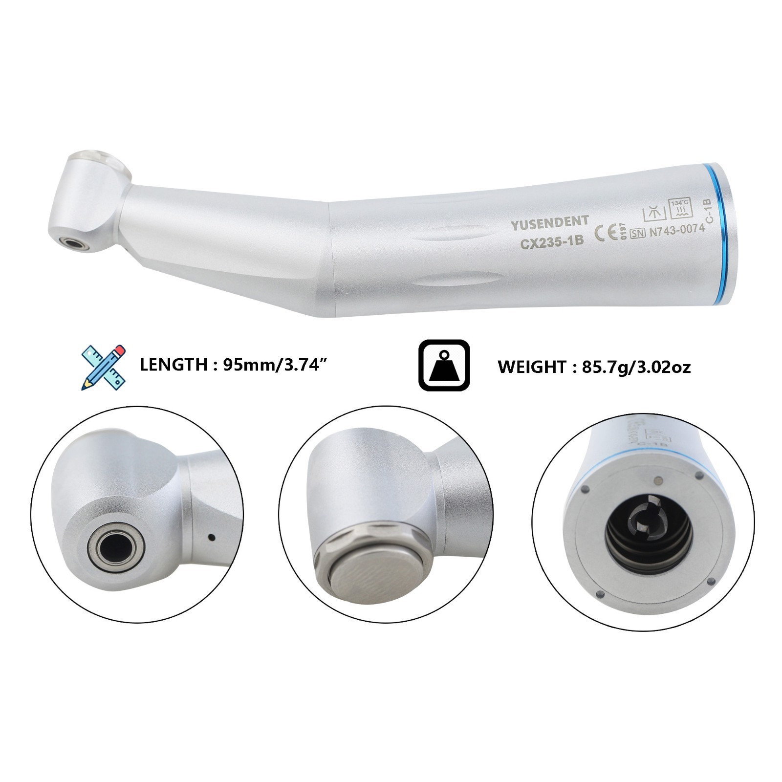 COXO 1:1 Dental Contra Angle Handpiece Low Speed InnerWater Motor NSK S MAX M25L
