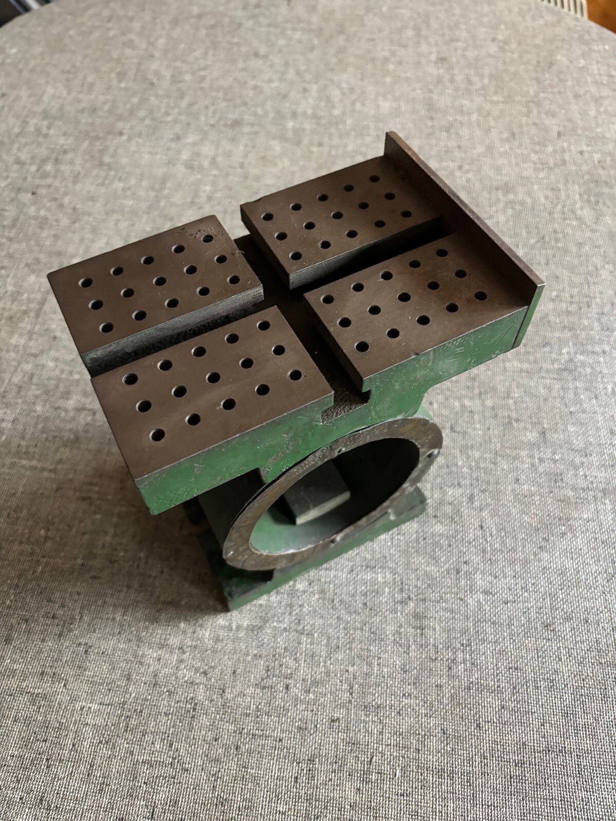 4″ x 6″ TABLE GREENE MFG. CO., T-SLOTTED TILTING TABLE 0-90 DEGREES TILT,