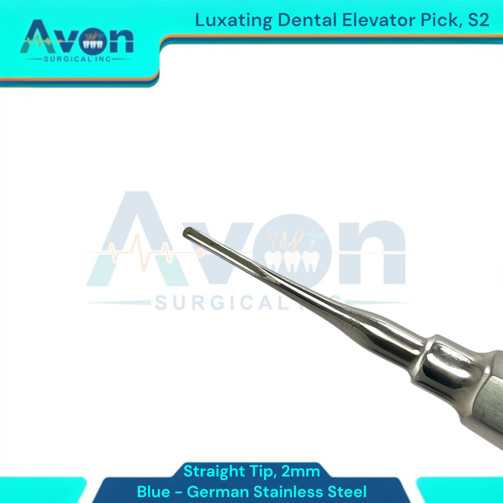 Dental Tooth Extraction Luxating Elevators, 1.5mm to 5mm, STR, German Steel(5PK)