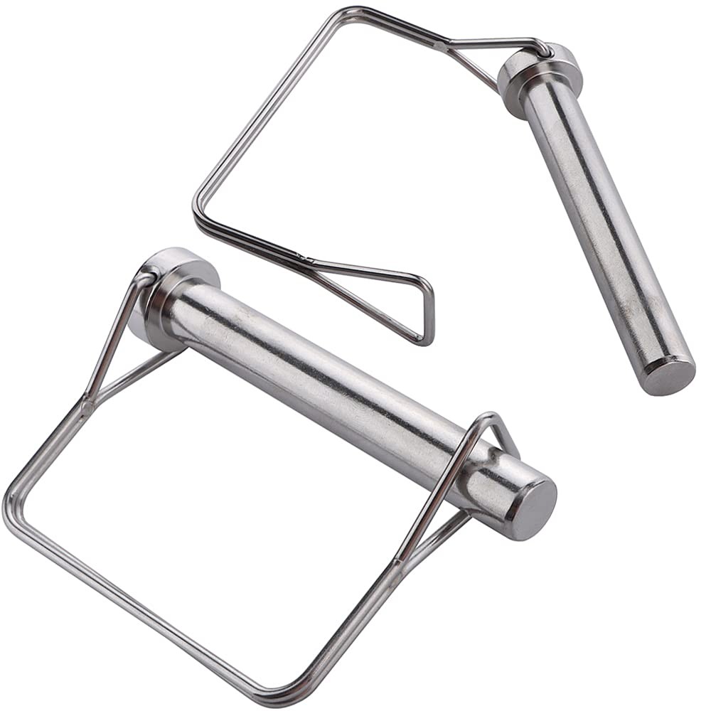 2 Pack Large Safety Coupler Pin 1/2″ x 3.54″(12.6mm x 90mm), Full Marine Grad…