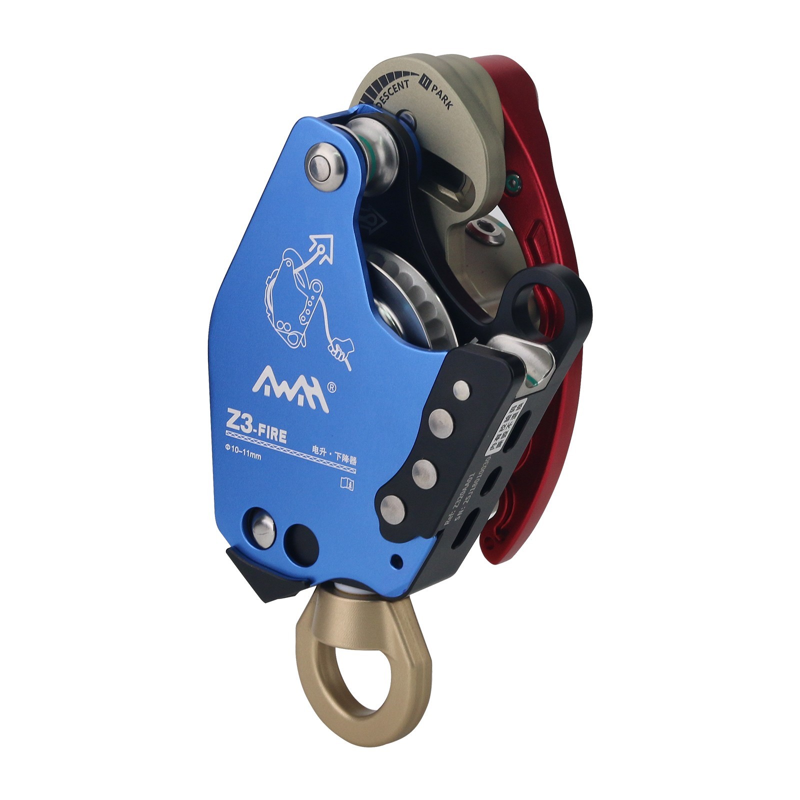 Z3-FIRE Blue Ascent Descent Device Comes with Universal Join for 30kg-285kg Load