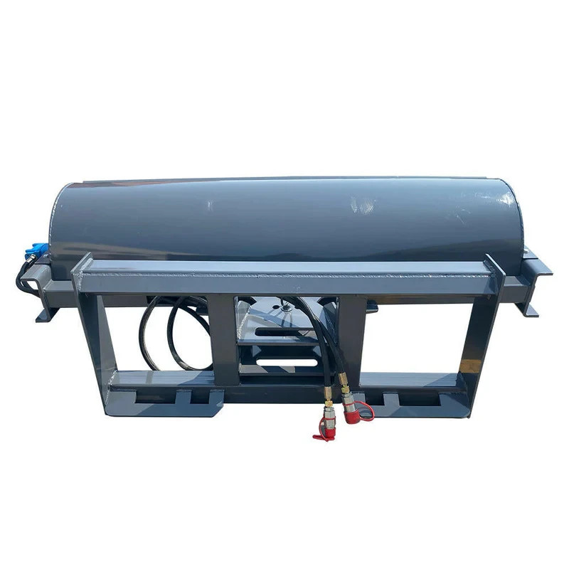 72″ Skid Steer Broom Sweeper, Poly/Steel Bristles, with Debris Bucket 16-21 gpm