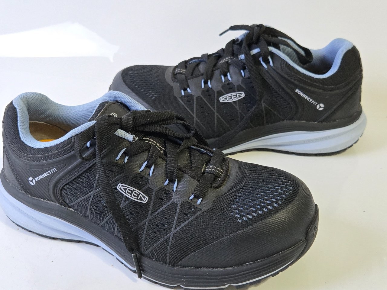 Keen Utility Women’s Black / Blue Steel Toe Work Shoes US Size 7W