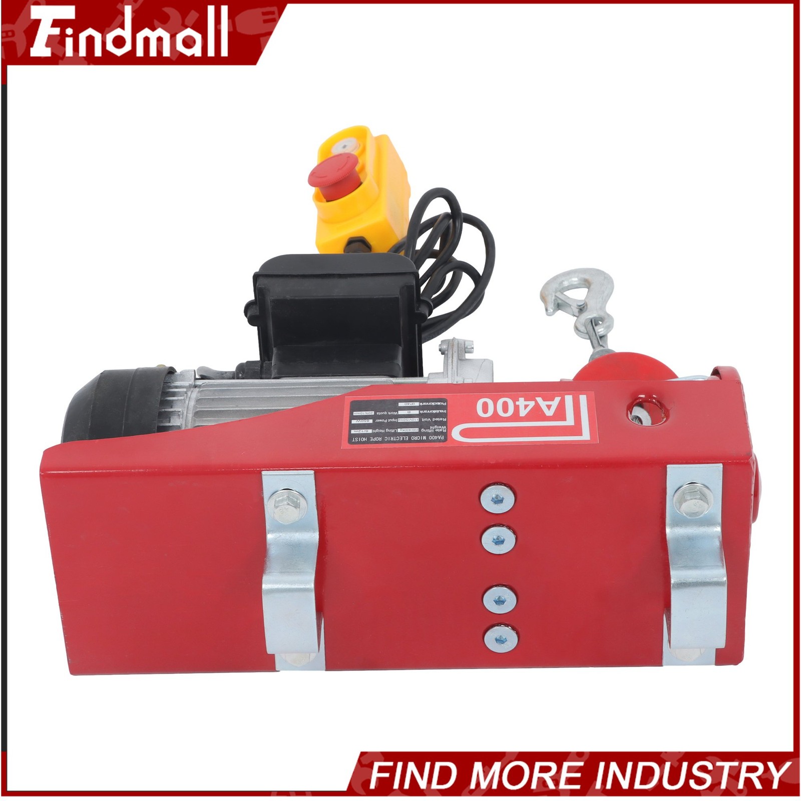 Findmall Mini Electric Hoist PA400 880lbs 14ft/4.2m Wired Remote Control 980W