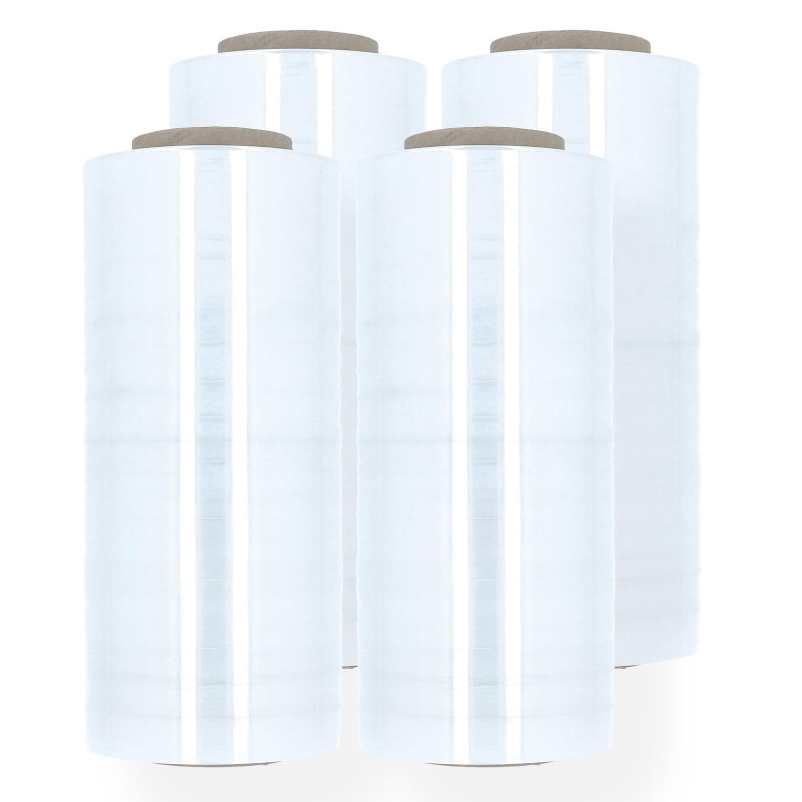 12″ x 1500FT 90 Ga Pallet Wrap Blown Stretch Film Shrink Hand Wrap 1500′ 4 Rolls