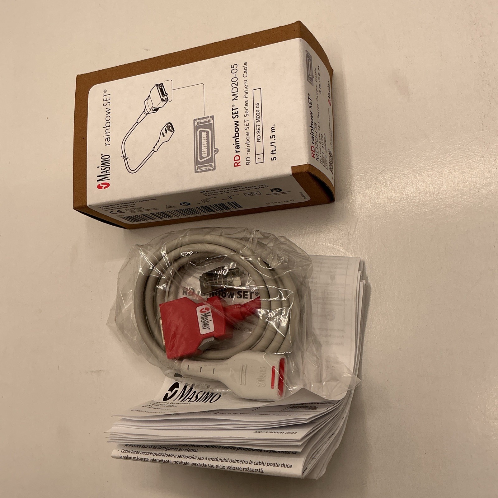 Masimo 4072 Rainbow SET Series Patient Cable MD20-05, 5ft (New,1Pc)