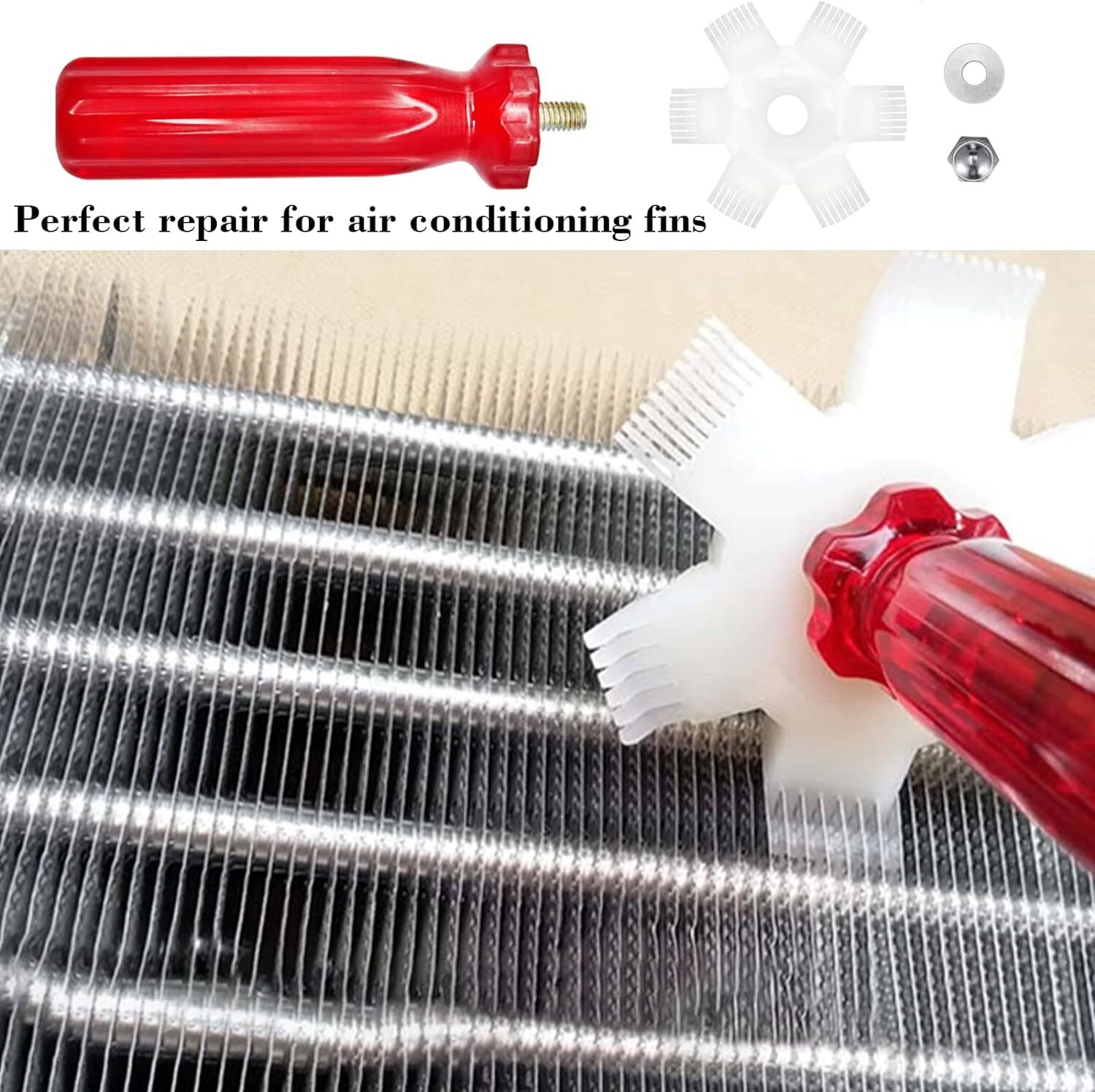 7X Air Conditioner Fin Cleaner Set Comb Condenser Straightener Repair Clean Tool