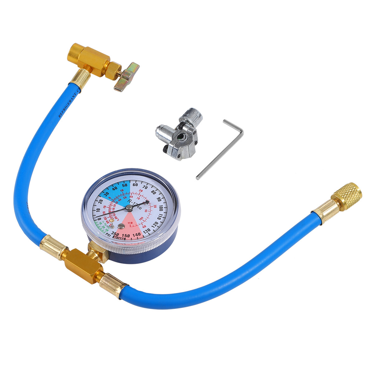 BPV31 Bullet Piercing Tap Valve Kits w/ Pressure Gauge Fit For Home Refrigerator