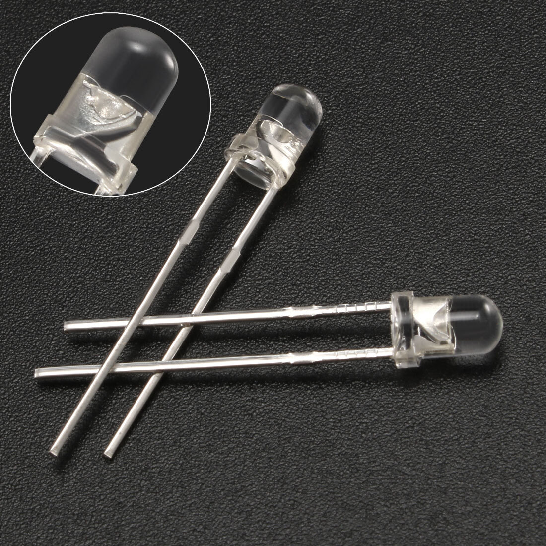 80pcs 3mm White LED Diode Lighting Electronics Component Emitting Light 3-3.4V